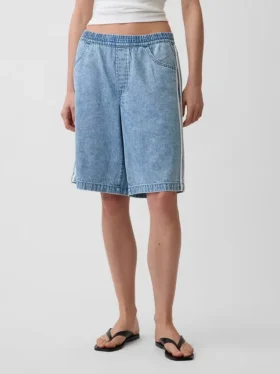 11″ Mid Rise Ultrasoft Easy Stripe Longline-jeansShorts