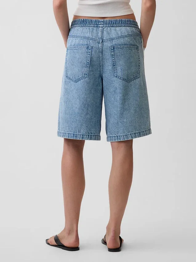 11" Mid Rise Ultrasoft Easy Stripe Longline-jeansShorts