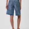 11" midhöga Micro Belt Longline-jeansshorts