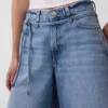11" midhöga Micro Belt Longline-jeansshorts