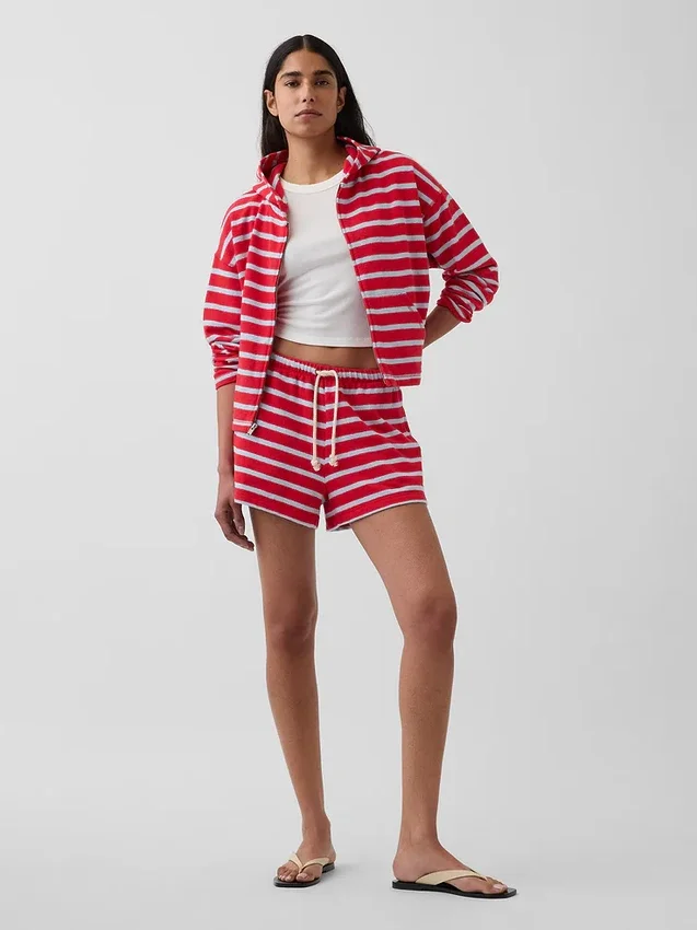 3,5" avslappnade shorts i frotté