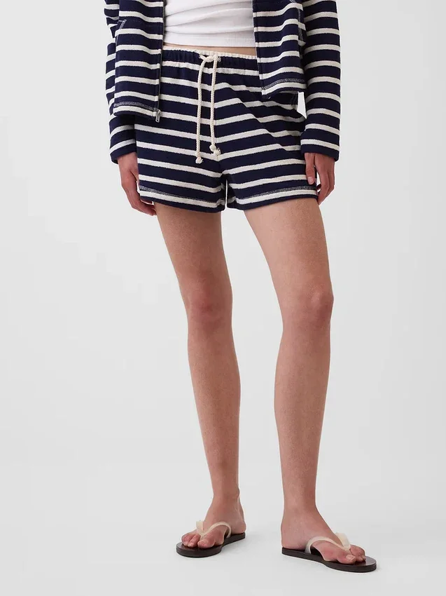 3,5" avslappnade shorts i frotté