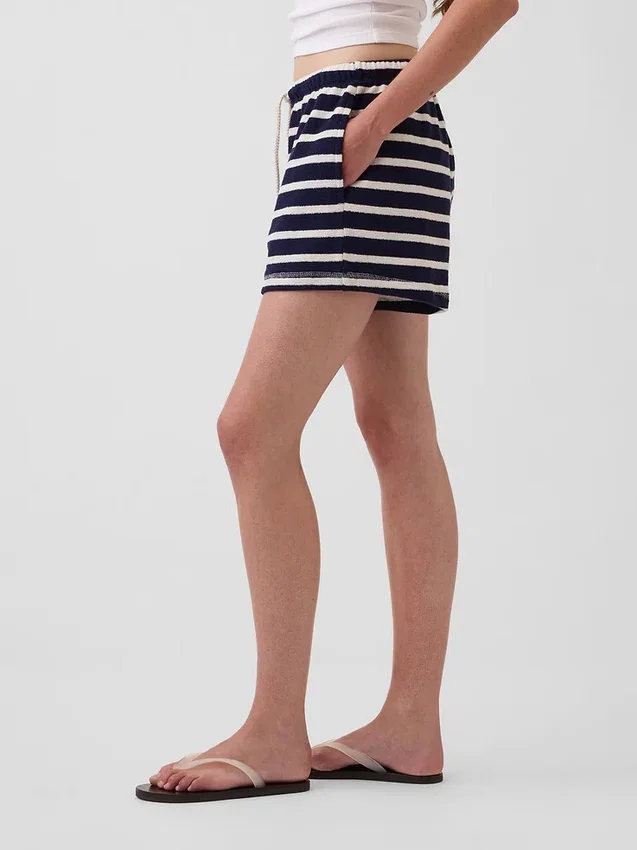 3,5" avslappnade shorts i frotté