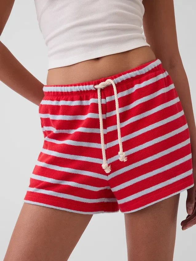3,5" avslappnade shorts i frotté