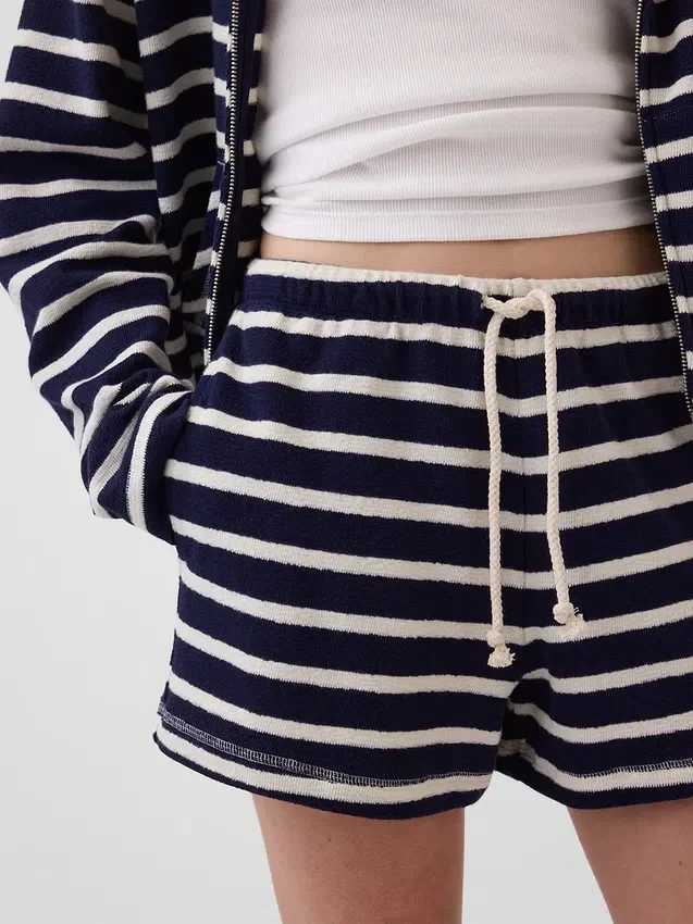 3,5" avslappnade shorts i frotté