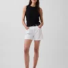 3,5" hög midja, avslappnade raka jeansshorts