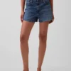 3,5" hög midja, avslappnade raka jeansshorts