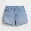 3,5" hög midja, avslappnade raka jeansshorts