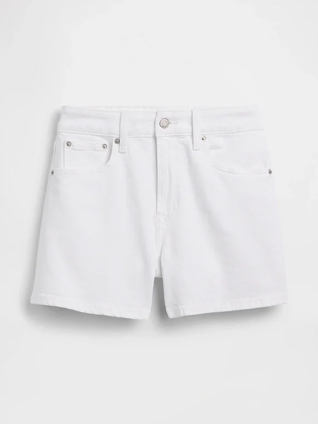 3,5" hög midja, avslappnade raka jeansshorts