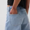 3,5" hög midja, avslappnade raka jeansshorts
