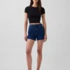 3,5" höga, avslappnade raka jeansshorts i sjömansstil
