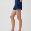 3,5" höga, avslappnade raka jeansshorts i sjömansstil