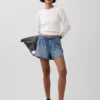 3,5” Lågt sittande, bekväma jeansshorts