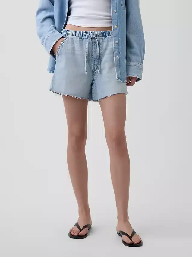 3,5” ultramjuka, lågt sittande, bekväma jeansshorts