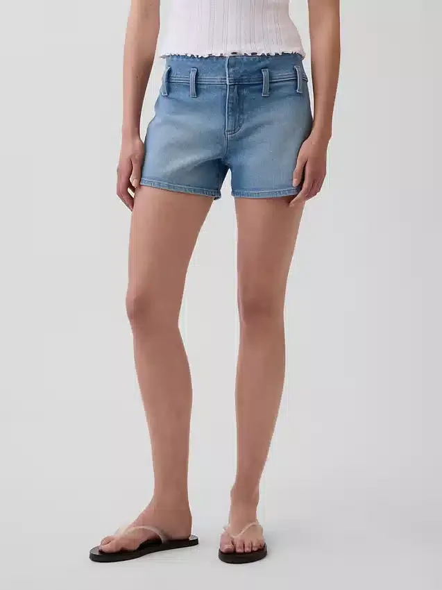 3" jeansshorts med låg midja