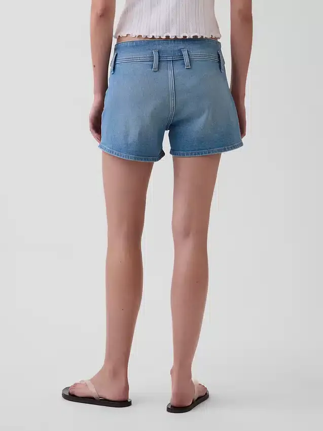 3" jeansshorts med låg midja