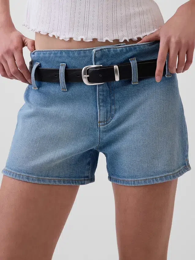 3" jeansshorts med låg midja