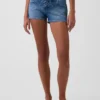 3" lågmidjade denimshorts med snörning