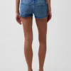 3" lågmidjade denimshorts med snörning
