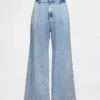 365 Högmidjade, ultramjuka denimbyxor med veck i ankellängd