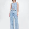 365 High Rise Ultrasoft plisserade jeansbyxor
