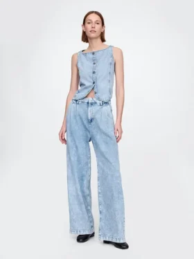 365 High Rise Ultrasoft plisserade jeansbyxor