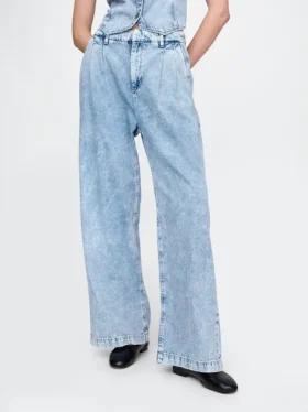 365 High Rise Ultrasoft plisserade jeansbyxor