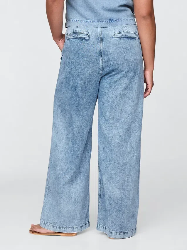365 High Rise Ultrasoft plisserade jeansbyxor