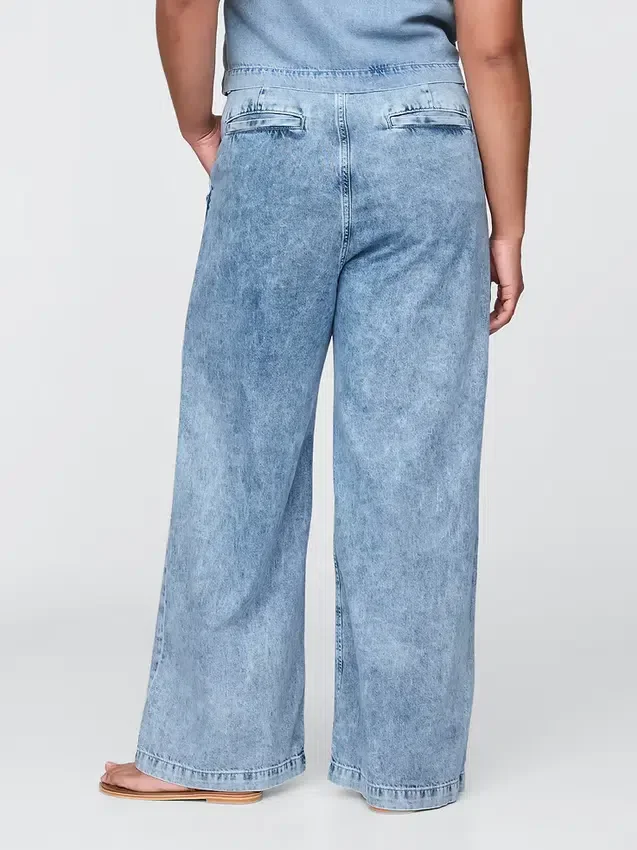 365 High Rise Ultrasoft plisserade jeansbyxor