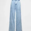 365 High Rise Ultrasoft plisserade jeansbyxor