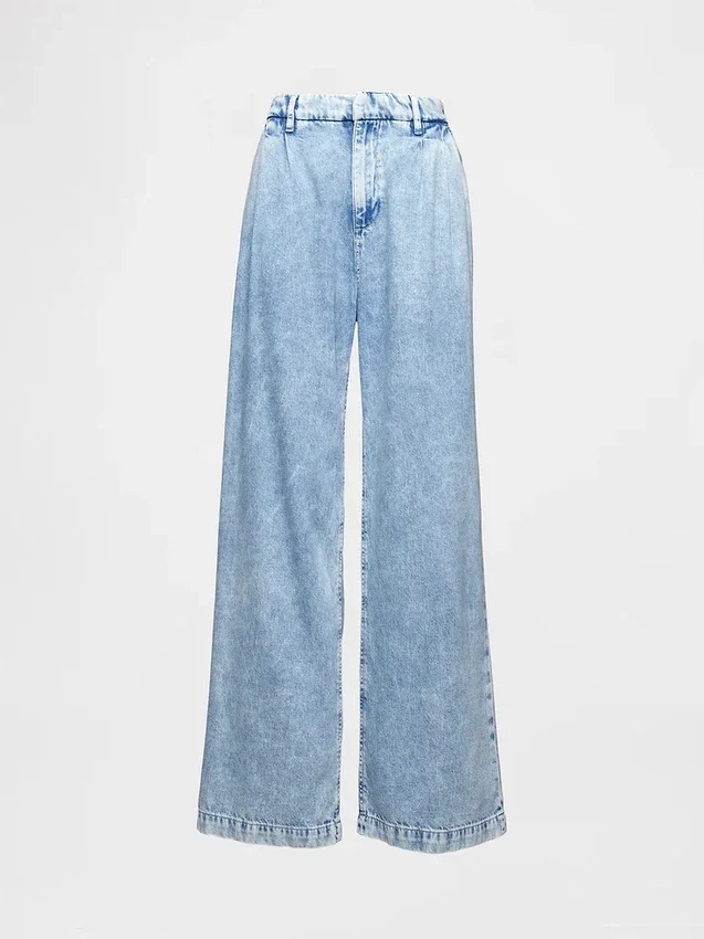 365 High Rise Ultrasoft plisserade jeansbyxor