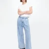 365 High Rise Ultrasoft plisserade jeansbyxor