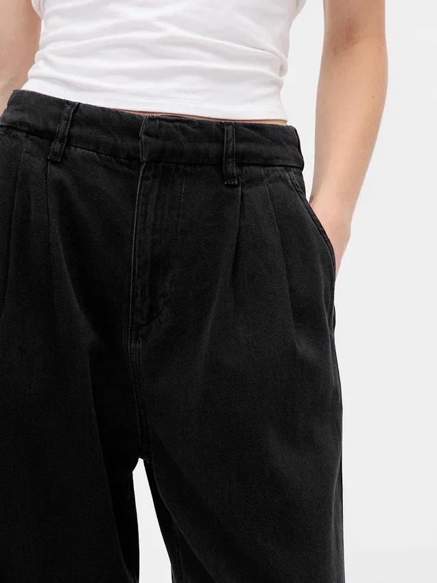 365 High Rise Ultrasoft plisserade jeansbyxor