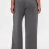 365 Lågmidjade byxor i borstad twill med veck