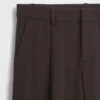 365 Lågmidjade byxor i borstad twill med veck