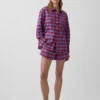 4" boxershorts i seersucker med rutmönster
