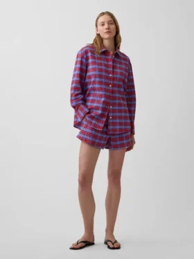 4" boxershorts i seersucker med rutmönster