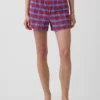4" boxershorts i seersucker med rutmönster
