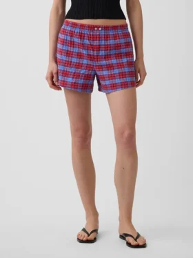 4″ boxershorts i seersucker med rutmönster
