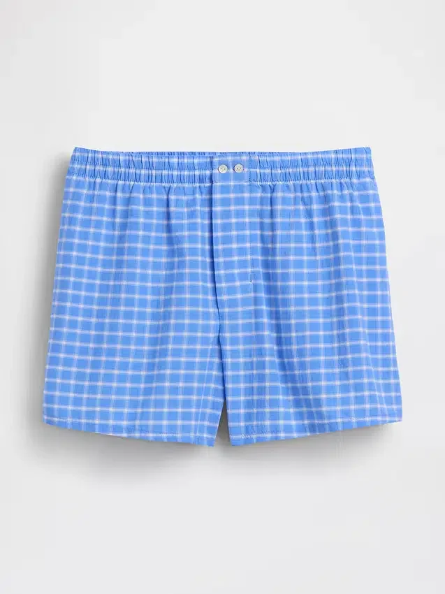 4" boxershorts i seersucker med rutmönster