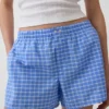 4" boxershorts i seersucker med rutmönster