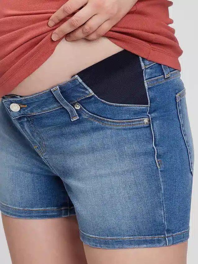 4" jeansshorts med insats för mammakläder