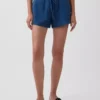 4" korta jeansshorts i bomullsgasväv