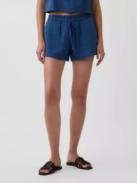 4″ korta jeansshorts i bomullsgasväv