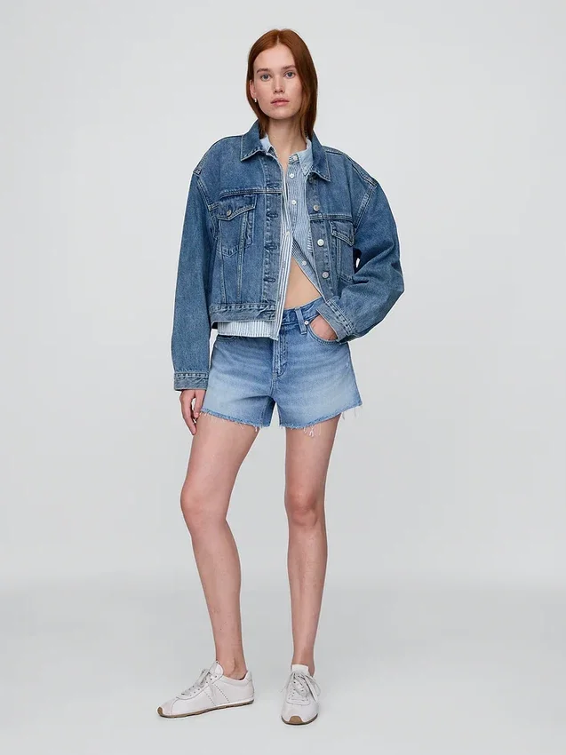 4" Mid Rise Ultrasoft Relaxed Cutoff Shorts
