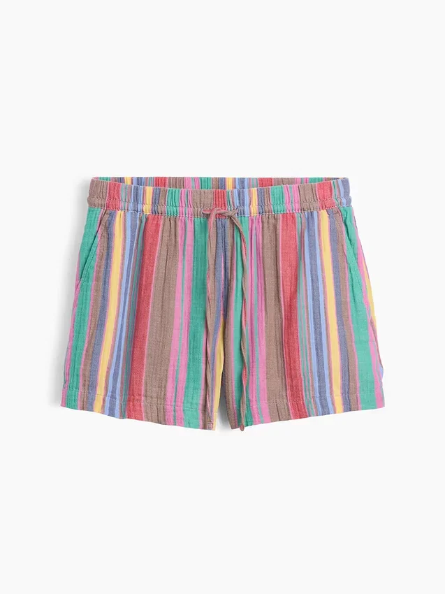 4" midhöga, bekväma Shorts i bomullsgasväv
