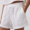 4" midhöga, bekväma Shorts i bomullsgasväv