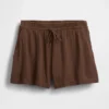 4" midhöga, bekväma Shorts i bomullsgasväv