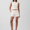 4" Shorts i linneblandning med medelhög midja