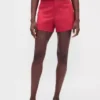 4" Shorts i linneblandning med medelhög midja